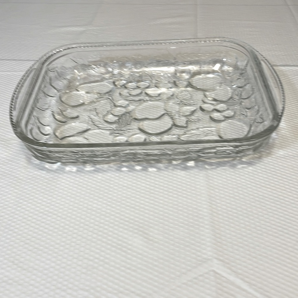 Libbey Orchard Fruit Clear Glass Bakeware